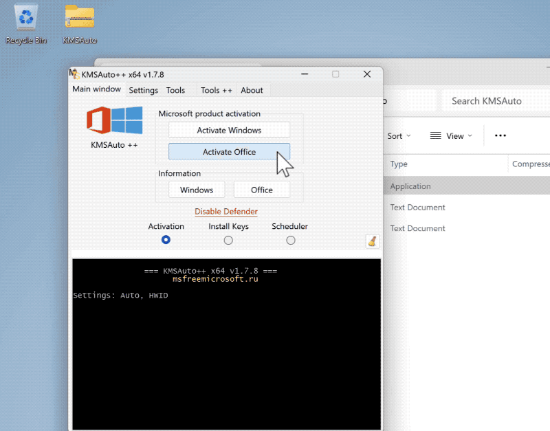 Aktivasi Word 2024 dan Excel 2024 melalui menu Activate Office